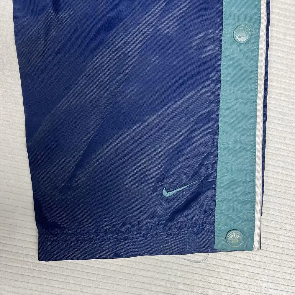 Nike Pants Unisex Kids S 4-6 Blue Side Snap Tearaway Track Warm Up Basketball